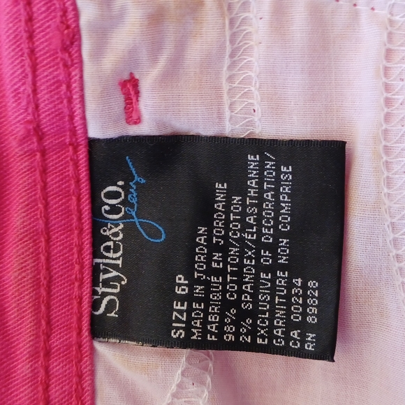 COPY - STYLE & CO Pink Jeans, size 6P - Picture 4 of 4
